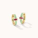 Candy Cera Mini Hoops, 14K Solid Gold-3