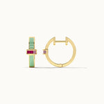 Candy Cera Mini Hoops, 14K Solid Gold-6