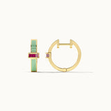 Candy Cera Mini Hoops, 14K Solid Gold-6