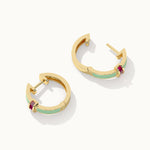 Candy Cera Mini Hoops, 14K Solid Gold-7