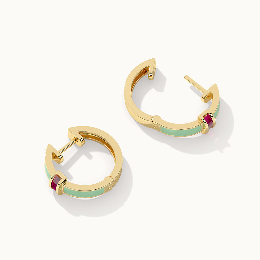 Candy Cera Mini Hoops, 14K Gold Vermeil-7