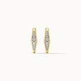 Pinched Small Hoops, 14K Gold Vermeil, 1/4 ct Lab Grown Diamond-7
