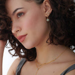 Floral Charm Small Hoops, 14K Gold Vermeil, 1/5 ct Lab Grown Diamond-5