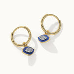 Cera Evil Eye Small Hoops, 14K Gold Vermeil, 1/8 ct Lab Grown Diamond-8