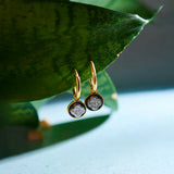 Cera Clover Small Hoops, 14K Gold Vermeil, 1/4 ct Lab Grown Diamond-1