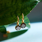 Cera Clover Small Hoops, 14K Solid Gold, 1/4 ct Lab Grown Diamond-6