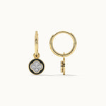 Cera Clover Small Hoops, 14K Solid Gold, 1/4 ct Lab Grown Diamond-7