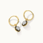Cera Clover Small Hoops, 14K Solid Gold, 1/4 ct Lab Grown Diamond-8