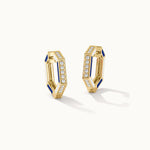 Cera Hexa Hoops, 14K Solid Gold, 1/4 ct Lab Grown Diamond-3