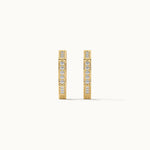 Cera Hexa Hoops, 14K Solid Gold, 1/4 ct Lab Grown Diamond-5