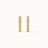 Cera Hexa Hoops, 14K Solid Gold, 1/4 ct Lab Grown Diamond-5