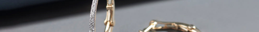 Sleek Pave Medium Hoops, 10K Solid Gold, 1/2 ct Lab Grown Diamond-1