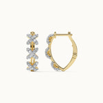 Criss Cross Medium Hoops, 10K Solid Gold, 1/2 ct Lab Grown Diamond-7