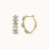 Criss Cross Medium Hoops, 10K Solid Gold, 1/2 ct Lab Grown Diamond-7
