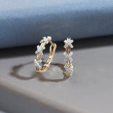 Criss Cross Medium Hoops, 10K Solid Gold, 1/2 ct Lab Grown Diamond-6