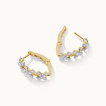 Criss Cross Medium Hoops, 10K Solid Gold, 1/2 ct Lab Grown Diamond-8
