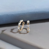 Criss Cross Medium Hoops, 10K Solid Gold, 1/2 ct Lab Grown Diamond-1