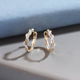 Coiled Medium Hoops, 10K Solid Gold, 1/4 ct Lab Grown Diamond-5