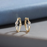 Wrapped Infinity Diamond Hoops, 10K Solid Gold, 1/5 ct Lab Grown Diamond-5