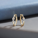 Wrapped Infinity Diamond Hoops, 10K Solid Gold, 1/5 ct Lab Grown Diamond-5