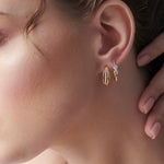 Wrapped Infinity Diamond Hoops, 10K Solid Gold, 1/5 ct Lab Grown Diamond-2
