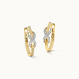 Wrapped Infinity Diamond Hoops, 10K Solid Gold, 1/5 ct Lab Grown Diamond-3