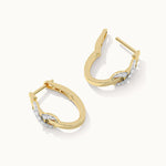 Wrapped Infinity Diamond Hoops, 10K Solid Gold, 1/5 ct Lab Grown Diamond-7