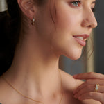 Wrapped Infinity Diamond Hoops, 10K Solid Gold, 1/5 ct Lab Grown Diamond-4