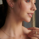 Wrapped Infinity Diamond Hoops, 10K Solid Gold, 1/5 ct Lab Grown Diamond-4