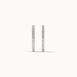 Cera Oval Hoops, 14K Solid Gold, 1/4 ct Lab Grown Diamond-7