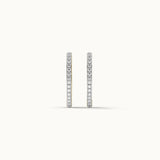 Cera Oval Hoops, 14K Solid Gold, 1/4 ct Lab Grown Diamond-7
