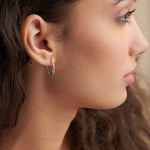 Cera Oval Hoops, 14K Gold Vermeil, 1/4 ct Lab Grown Diamond-2
