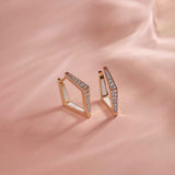 Cera Kite Hoops, 14K Solid Gold, 1/4 ct Lab Grown Diamond-1