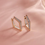 Cera Kite Hoops, 14K Gold Vermeil, 1/4 ct Lab Grown Diamond-6