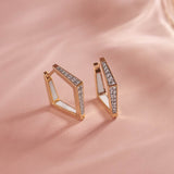 Cera Kite Hoops, 14K Gold Vermeil, 1/4 ct Lab Grown Diamond-6