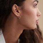 Cera Kite Hoops, 14K Solid Gold, 1/4 ct Lab Grown Diamond-5