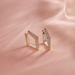 Cera Kite Hoops, 14K Gold Vermeil, 1/4 ct Lab Grown Diamond-1