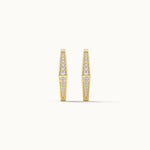 Cera Kite Hoops, 14K Solid Gold, 1/4 ct Lab Grown Diamond-7