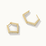 Cera Kite Hoops, 14K Gold Vermeil, 1/4 ct Lab Grown Diamond-8