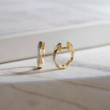 Entwine Diamond Hoops, 14K Solid Gold, 1/5 ct Lab Grown Diamond-6