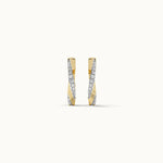 Entwine Diamond Hoops, 14K Solid Gold, 1/5 ct Lab Grown Diamond-7