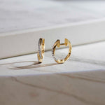 Entwine Diamond Hoops, 14K Solid Gold, 1/5 ct Lab Grown Diamond-1