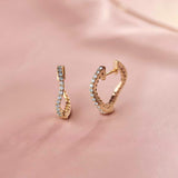 Molten Ovate Diamond Hoops, 14K Gold Vermeil, 1/5 ct Lab Grown Diamond-5