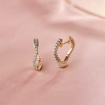 Molten Ovate Diamond Hoops, 14K Solid Gold, 1/5 ct Lab Grown Diamond-5