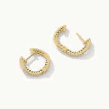 Molten Ovate Diamond Hoops, 14K Solid Gold, 1/5 ct Lab Grown Diamond-7