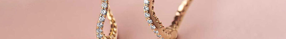 Molten Ovate Diamond Hoops, 14K Solid Gold, 1/5 ct Lab Grown Diamond-1
