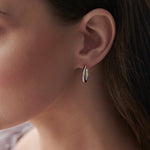 Twisted Blue Cera Diamond Hoops, 14K Gold Vermeil, 1/2 ct Lab Grown Diamond-7