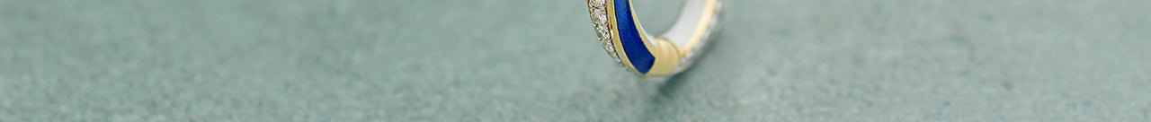 Twisted Blue Cera Diamond Hoops, 14K Gold Vermeil, 1/2 ct Lab Grown Diamond-1