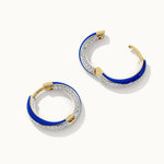 Twisted Blue Cera Diamond Hoops, 14K Gold Vermeil, 1/2 ct Lab Grown Diamond-6