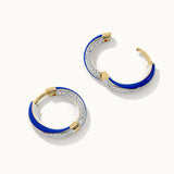 Twisted Blue Cera Diamond Hoops, 14K Gold Vermeil, 1/2 ct Lab Grown Diamond-6